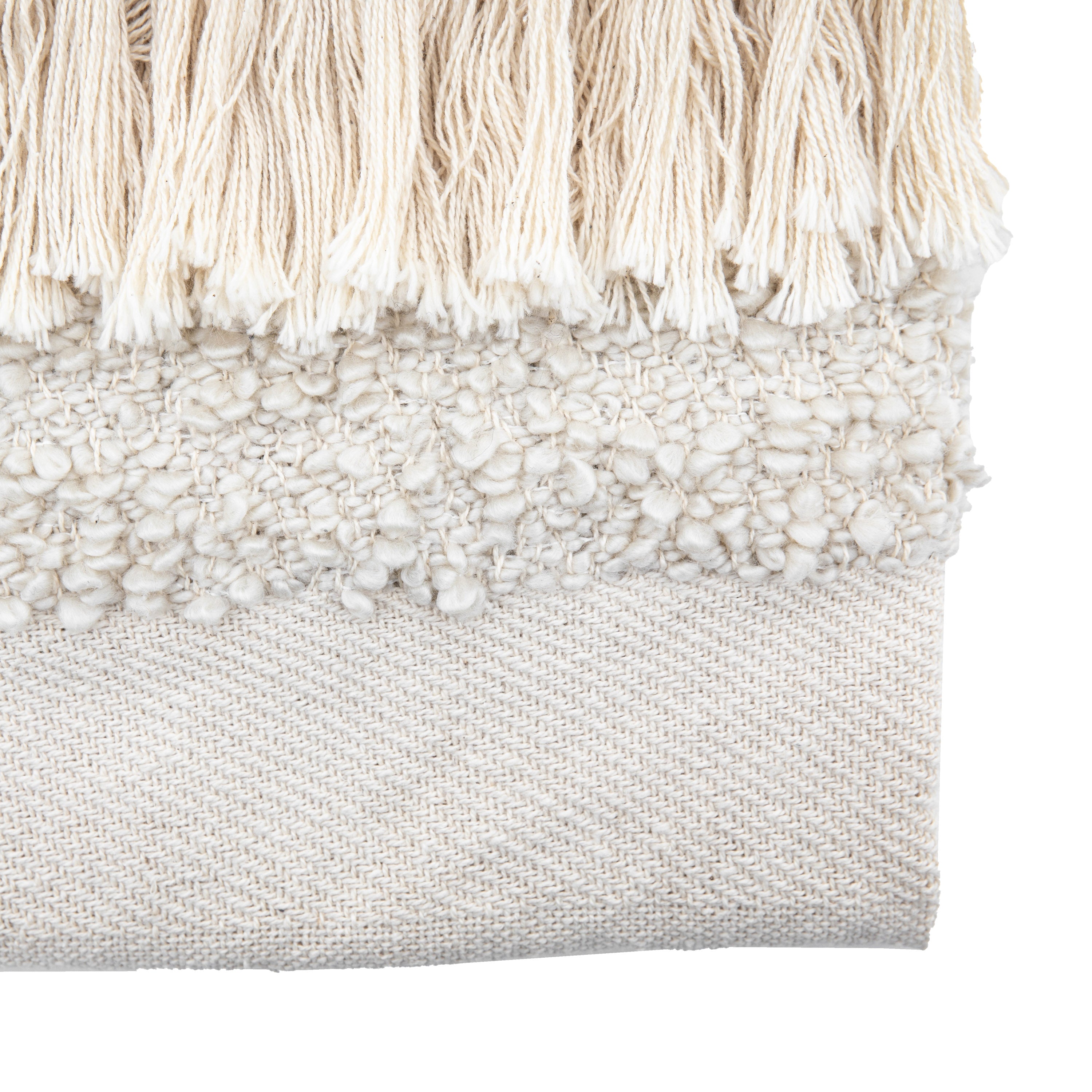 Issy Cream Boucle Throw